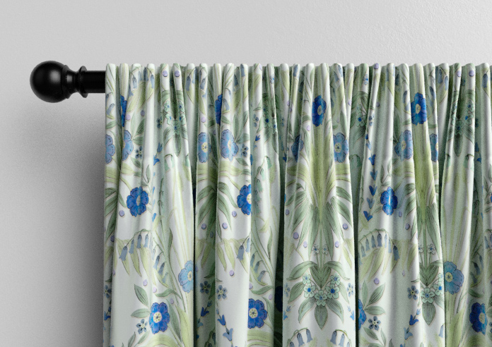 Cotswold Faux Silk, Sapphire - Made to Measure Curtain - Image 9